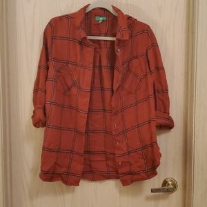 Burnt orange flannel